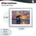thumbnail image 3 of Sunset Surf Elephant Gray Framed Print Under Glass, design by Ziwei Li, 3 of 10