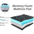 Short Queen Mattress Topper Memory Foam 60" x 75" Comfortable Sleep RV