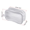 thumbnail image 2 of Uxcell 4.7"x8.3"x2.8" PVC Clear Toiletry Bag Makeup Bags with Zipper Handle White, 2 of 5