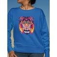 thumbnail image 2 of Pop Art Lion Head Sweatshirt Women -Image by Shutterstock, Female XX-Large, 2 of 4
