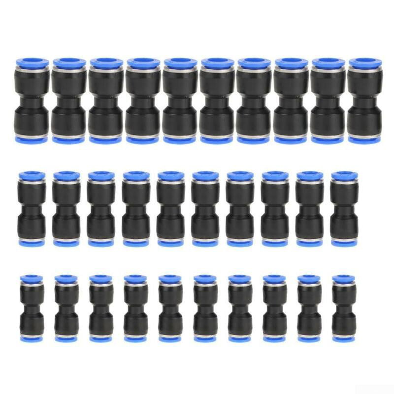 30 X Pneumatic Connectors Air Line Fittings Quick Release For Tube 6 /8 /10mm 