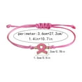 thumbnail image 3 of Pink Ribbon Bracelet for Women Awareness, Adjustable Handmade Woven Polyester Support Cancer Survivor Gift, Inspirational Cause Jewelry, 3 of 6