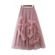 thumbnail image 3 of Vestido de falda de Hada de borde dulce Vintage para mujer, Falda Midi de tul de Cintura elástica de Hada de línea A, Swing grande Irregular, 3 of 5