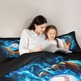 thumbnail image 4 of Erosebridal Baseball Ball Game Twin Comforter Sets For Sport Gamer,Blue Lightning Bedding Set, Reversible 2pcs, 4 of 7