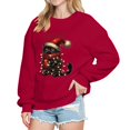 thumbnail image 1 of EHQJNJ Sweatshirts Graphiques pour Femmes Sans Capuche pour Femmes Gées Sweat à Capuche Imprimé de Noël pour Femmes Sweat-Shirt Col Rond Sweat-Shirt Orange Col Rond, 1 of 5