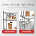 thumbnail image 6 of Faitaliicy Stainless Steel Table With Overshelves Metal Kitchen Prep Table & Shelving Combo Commercial Work Table With 2 Tier Shelf For Home Kitchen Restaurant Garage Warehouse, 6 of 7