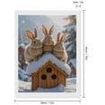 thumbnail image 2 of Diamond Art Kit for Adults, Bunnies Snow Wood House Winter Morning Diamond Painting for Adults Beginners, 5D DIY Diamond Art Painting Kits, Colorful Diamond Painting Craft for Home Decor 12x16, 2 of 7