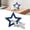 Blue, variant on easter table decorations,4th of July Decorations Stars 2pcs,Red White Blue Decor,Patriotic Memorial Day Star Tiered Tray Decor,Labor Day Fourth of July Decoration for Home Office Table Shelf