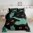 thumbnail image 2 of Castle Fairy Teens Female Men Black Cat Twin Comforter Sets,Animal Pet Bedding Set, 2 of 8