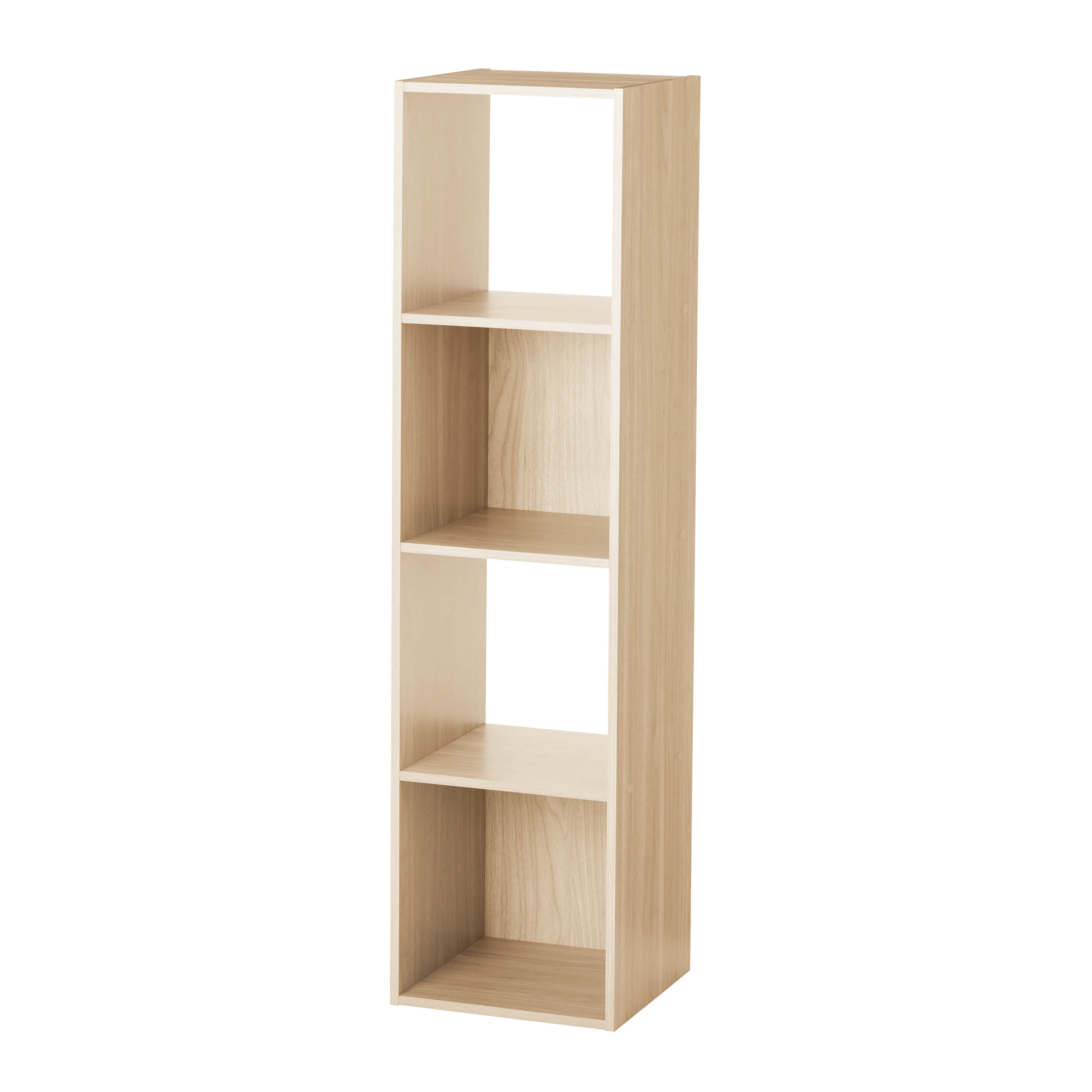 Mainstays 4 Cube Vertical Storage Organizer, Spring Pine
