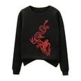 thumbnail image 2 of Puntoco moda mujer Casual manga larga Simp impreso señoras tops sudaderas Puntoco Puntoco-5974, 2 of 4