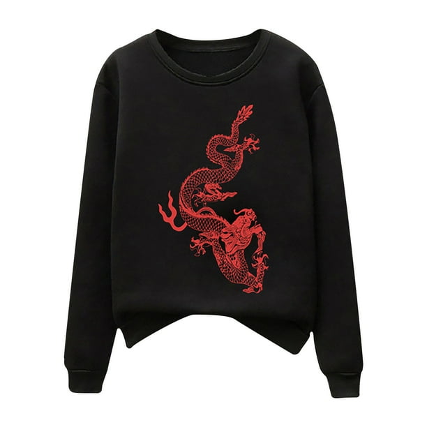 Moda mujer casual manga larga simp impreso damas tops sudaderas Fridja hj2976