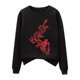 thumbnail image 1 of Moda mujer casual manga larga simp impreso damas tops sudaderas Fridja hj2976, 1 of 4