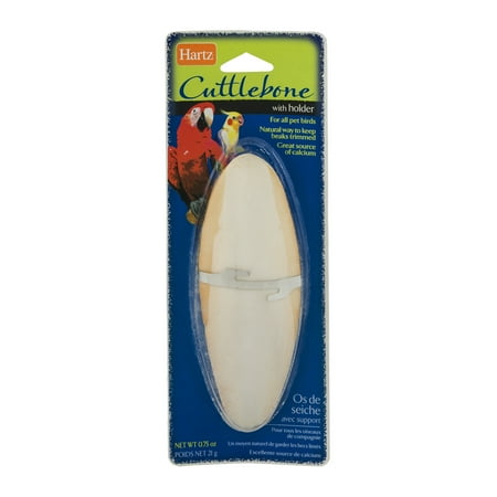 Hartz Cuttlebone with Holder for all Pet Birds, 0.75 OZ