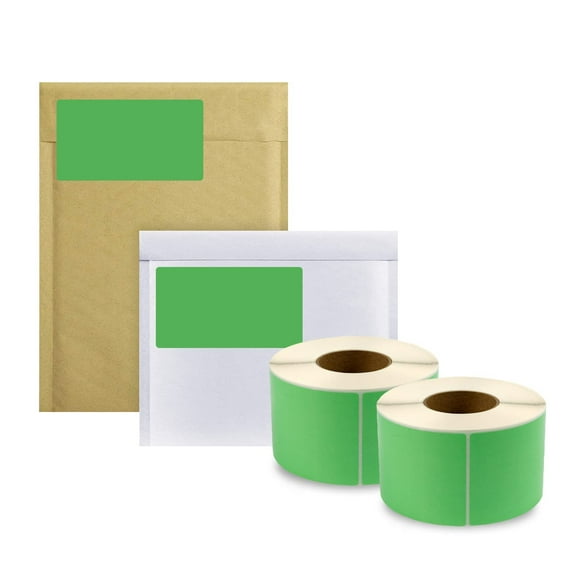 Fluorescent Green Thermal Transfer Labels, 4000 Count, 4 x 6 in
