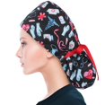 thumbnail image 2 of Gorros quirúrgicos Scrub Caps ABAMERICA Ponytail para mujer, 2 of 5