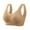 Khaki, variant on Women's Bra With Button Up Design No Warm Skin Mesh Underwear Women's Gathering And Adjustment Type Comfortable Without Steel Ring Bra Sports Brawls for Women Breathable Sports Bra Seamless Bras for