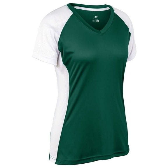 Champro Infinite V-Neck Short Sleeve Softball Jersey Women's Forest Green