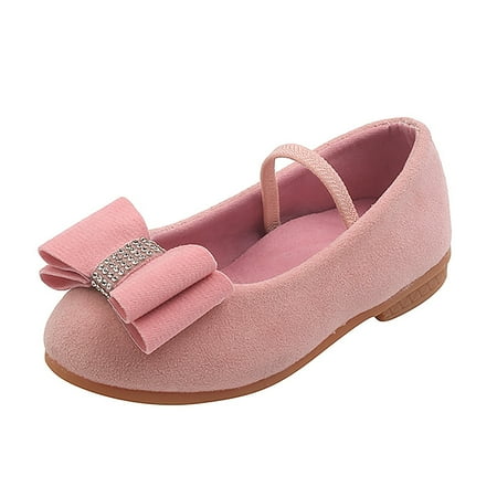 Kureaily Girls Princess Shoes Toddler Kids Baby Bowknot Single Sandals Shoes 3-3.5 Years
