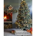 thumbnail image 5 of Boho Geometric Christmas Tree Skirt 36 Inches Large Christmas Skirt Tree, Black White Modern Abstract Art Aesthetics Tree Skirt Christmas Decorations for Fireplace Party Holidays Indoor Outdoor, 5 of 7