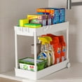 thumbnail image 1 of GHSDFBB Under Sink Organizer, Under Cabinet Basket Organizer Drawer with Hooks, Bathroom Standing Rack, Multi-purpose Storage Shelf,White, 1 of 7