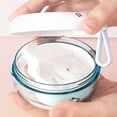 thumbnail image 2 of Portable Denture Case with Mirror RemovableTray Leak-proof Compact Denture Bath Storage Box for Braces, 2 of 8