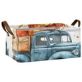 thumbnail image 2 of Autumn Truck Pumpkins Storage Bins with Handles Foldable Storage Baskets for Shelves Organizer Cloth Baskets, 2 of 8