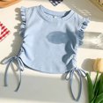 thumbnail image 6 of HWJAD Toddler Girl 2 Piece Outfit Little Girls Ruffle Sleeveless Drawstring Top and Floral Skirt Set Summer Kids Clothes, 6 of 6