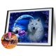 thumbnail image 2 of Diamante pintura taladro lobo kits completo cuadrado hogar pared decoración arte artesanía blanco FLhrweasw Nuevo, 2 of 9