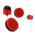 thumbnail image 3 of Juego de 4 cepillos para taladro, herramienta de limpieza para fregar a motor para coche, camión, motocicleta, color rojo, 3 of 10
