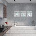 thumbnail image 4 of Bathroom Picture Art Prints Teal and Grey Wall Decorations Wash Your Hands Sign Paintings Ready to Hang (Small-12 x12 x3pcs), 4 of 6