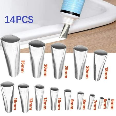 

14pcs Stainless Steel Perfect Caulking Nozzle Applicator Sealant Finishing Tool