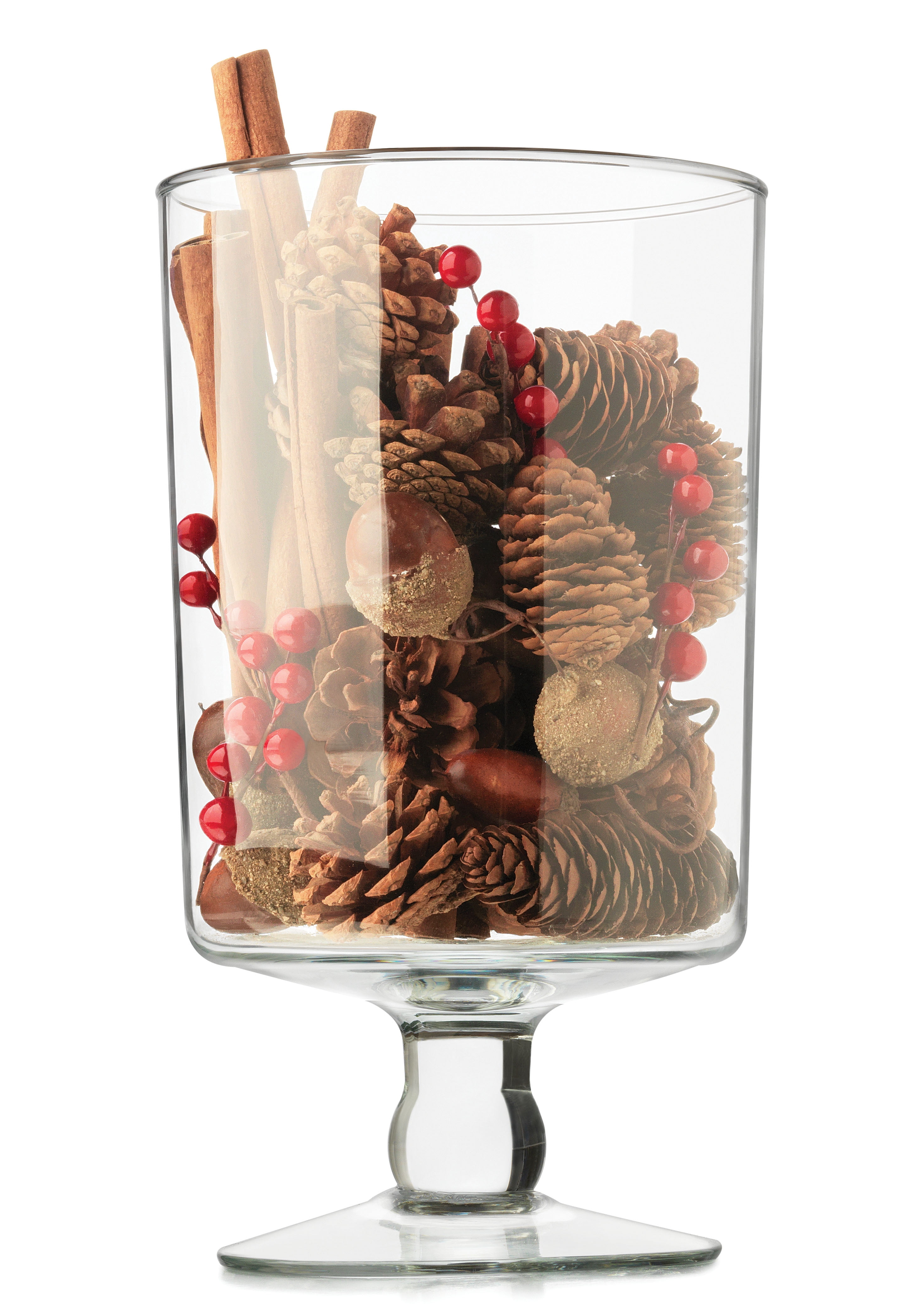 Libbey Classic Harbor Clear Glass Pillar Candle Holder, 11 in.