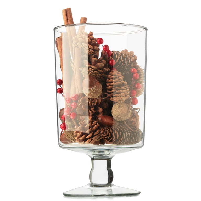 Libbey Classic Harbor Clear Glass Pillar Candle Holder photo 2