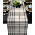 thumbnail image 1 of Rustic Table Runner Grey Ivory Red Buffalo Check Plaid Rectangular Runner for Party Decoration Wedding Baby Shower Birthday Bachelor Party Holiday Party Event, 13x70 Inch, 1 of 8