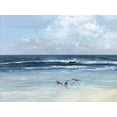 thumbnail image 2 of Swatland, Sally 24x19 Black Ornate Wood Framed with Double Matting Museum Art Print Titled - Beach Trio, 2 of 4