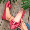 thumbnail image 6 of Hurxie Pointed Toe Ballet Flats for Women Slip On Comfortable Flats with Bow Dressy Casual Work Shoes Wine 6, 6 of 8