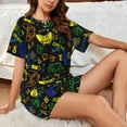 thumbnail image 4 of Sikiie Game Play Womens Pajama Sets Short Sleeve Top With Pants Sleepwear 2 Piece Lounge SetLarge, 4 of 6