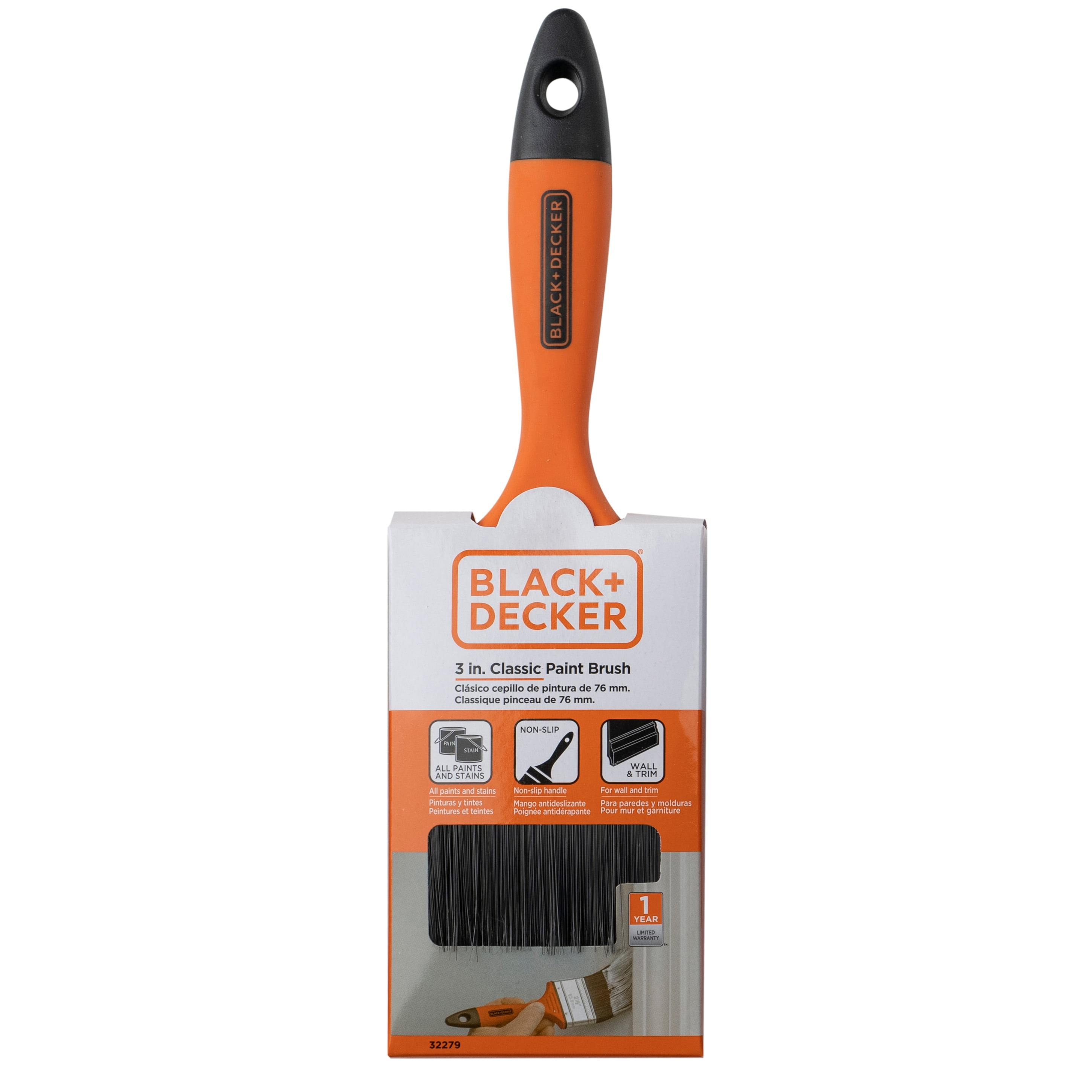 Black+decker 1.5 inch Classic TPR Flat Paint Brush