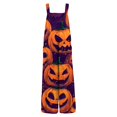 thumbnail image 6 of Evdexr Halloween Rompers for Women 2026 Witch Hat Spider Graphic Jumpsuits Wide Leg Sleeveless Square Neck Overalls Casusl Wide Straps Costumes with Pockets L, 6 of 6