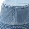 thumbnail image 4 of TOPTIE Washed Denim Bucket Hat Packable Unisex Summer Cap for Beach, Fishing & Travel-DarkBlue, 4 of 7