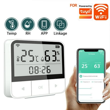 

Smart Temperature Humidity Sensor Lcd Display Wifi High Precison Hygrometer
