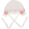 thumbnail image 1 of 1 gorro de encaje con protección solar para recién nacidos con decoración floral., 1 of 6