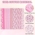 thumbnail image 3 of Uxcell Cotton Fabric Bundles, 7Pcs 20 x 20 inch 100% Cotton Fat Quarter Floral Printed Precut Fabric Squares for Sewing Patchwork Quilting DIY Crafts, Pink, 3 of 7