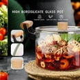 thumbnail image 4 of 2.5-Liter Transparent Glass Stovetop Cooking Pot With Large Wooden Handle, Ideal For Slow Simmering Or Frying, 4 of 7