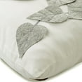 thumbnail image 2 of The HomeCentric Cushion Cover For Sofa White Pillow Cover Leaf Felt Applique Tropical Theme Pillow Cover Pack of 2 20x20 inch (50x50 cm) Pillow Cover Floral Square Faux Suede Easter - Winter Leaves, 2 of 3