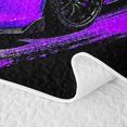 thumbnail image 5 of Castle Fairy Retro Racing Car Twin Quilt Set for Boys,Checkered Flag Print Twin Coverlet Set for Bedroom,Purple Black, 5 of 7