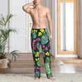 thumbnail image 2 of Balery Watercolor Cactuses Pantalones de pijama para hombre, pijama ultraligero, pantalón de descanso-X-Large, 2 of 6