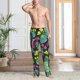 thumbnail image 2 of Fotbe Watercolor Cactuses Pantalones de Pijama para Hombre, Pantalones de Dormir, Pantalones de Casa con Cintura Ajustable y Bolsillos-Medium, 2 of 6