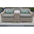 thumbnail image 2 of Coast 3 Piece Outdoor Wicker Patio Furniture Set in Grey, 2 of 2